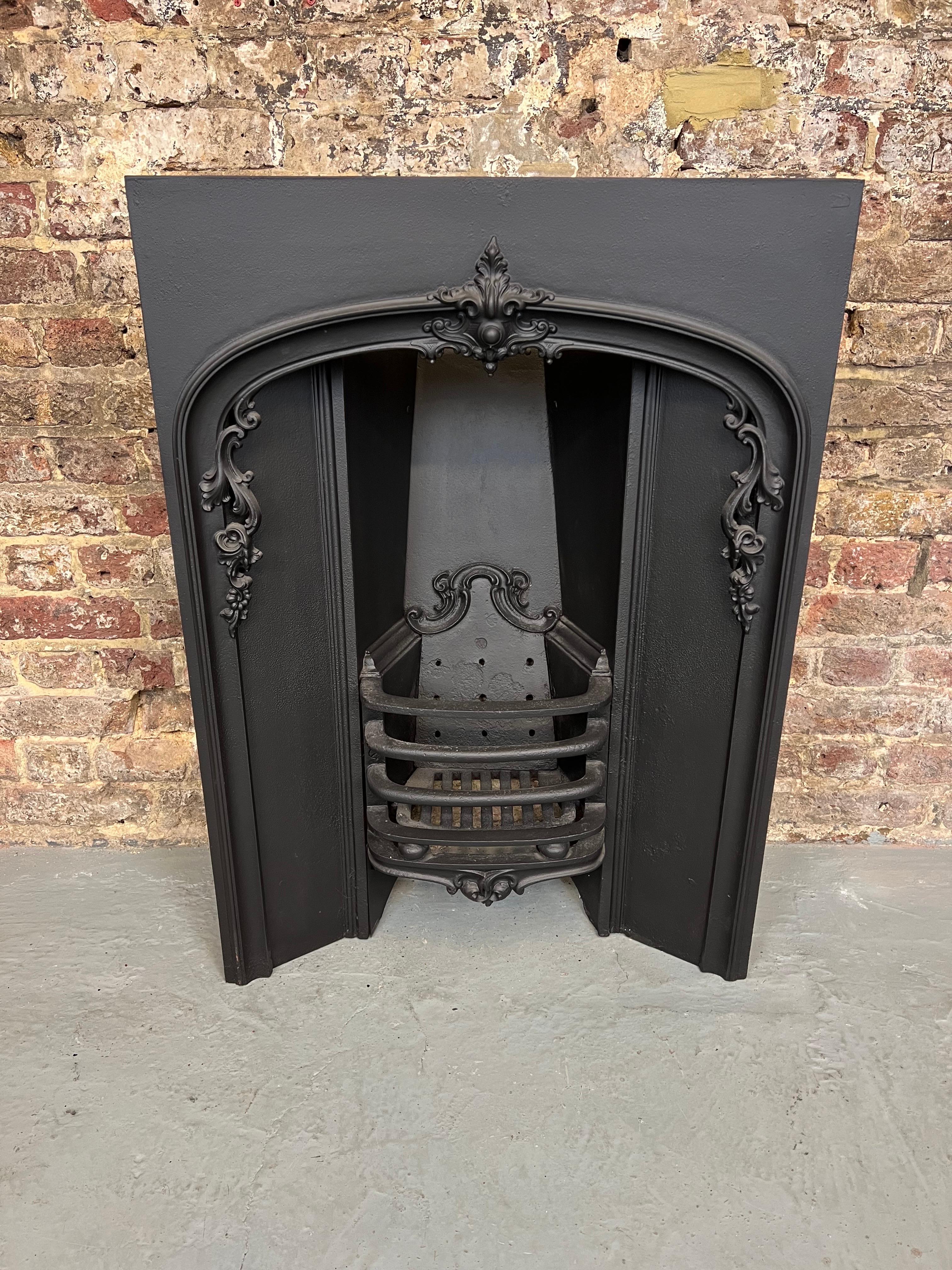 Victorian 19th Century Cast Iron Fireplace Insert