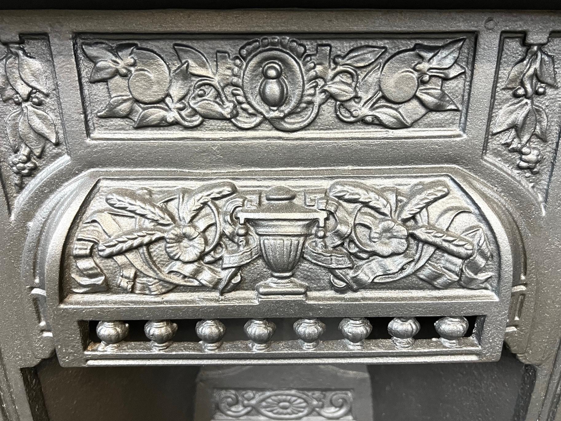 English 19th Century Cast Iron Fireplace Insert