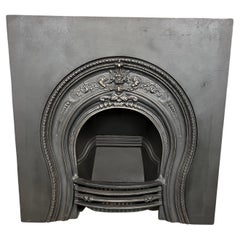 Vintage 19th Century Cast Iron Fireplace Insert