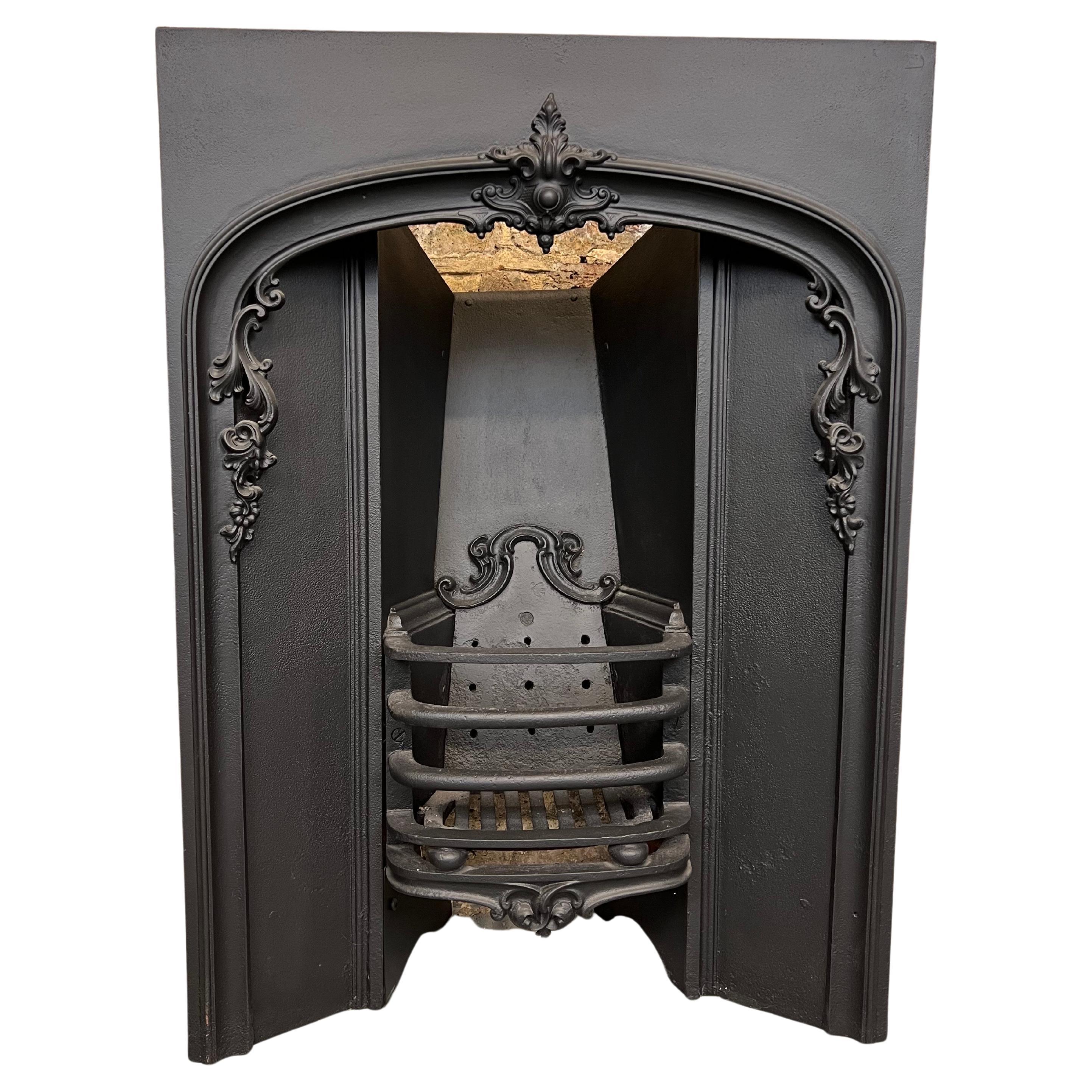 19th Century Cast Iron Fireplace Insert