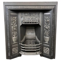 Antique 19th Century Cast Iron Fireplace Insert
