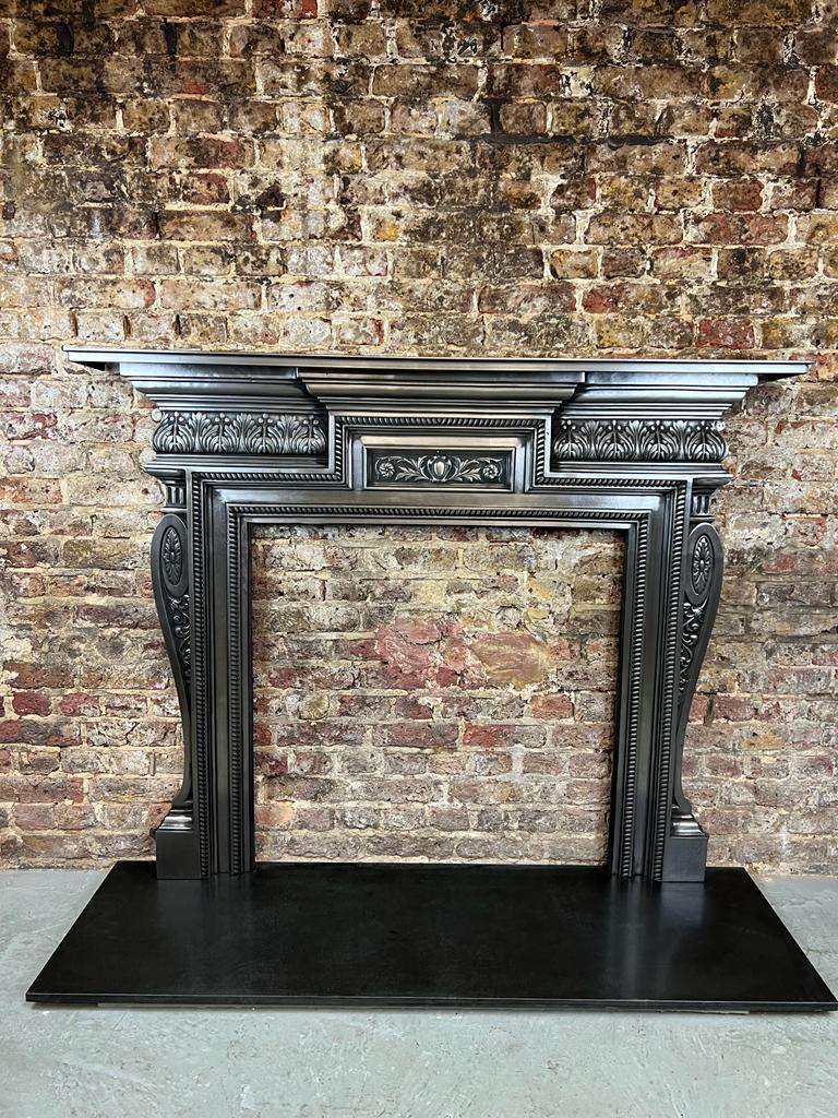19th Century Cast Iron Fireplace Mantlepiece For Sale 4