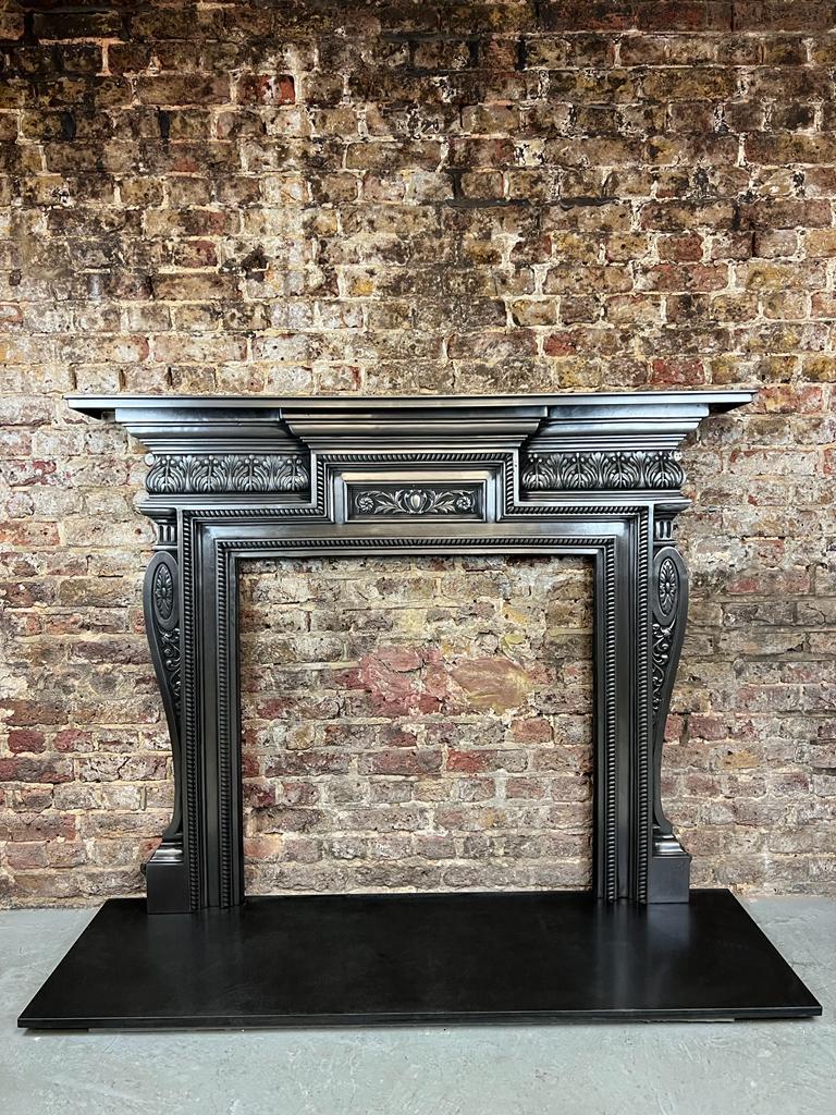 19th Century Cast Iron Fireplace Mantlepiece For Sale 5