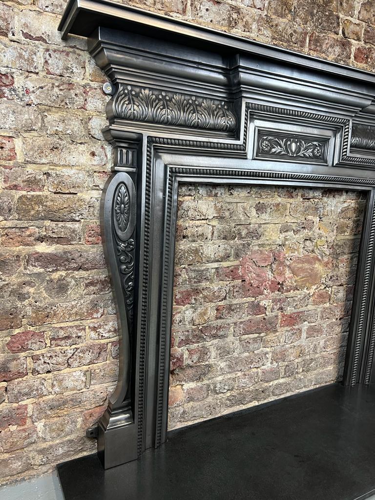 19th Century Cast Iron Fireplace Mantlepiece For Sale 6