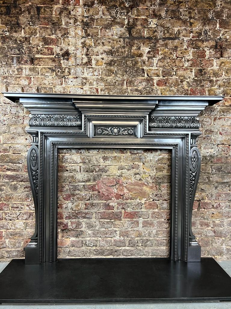 19th Century Cast Iron Fireplace Mantlepiece For Sale 8