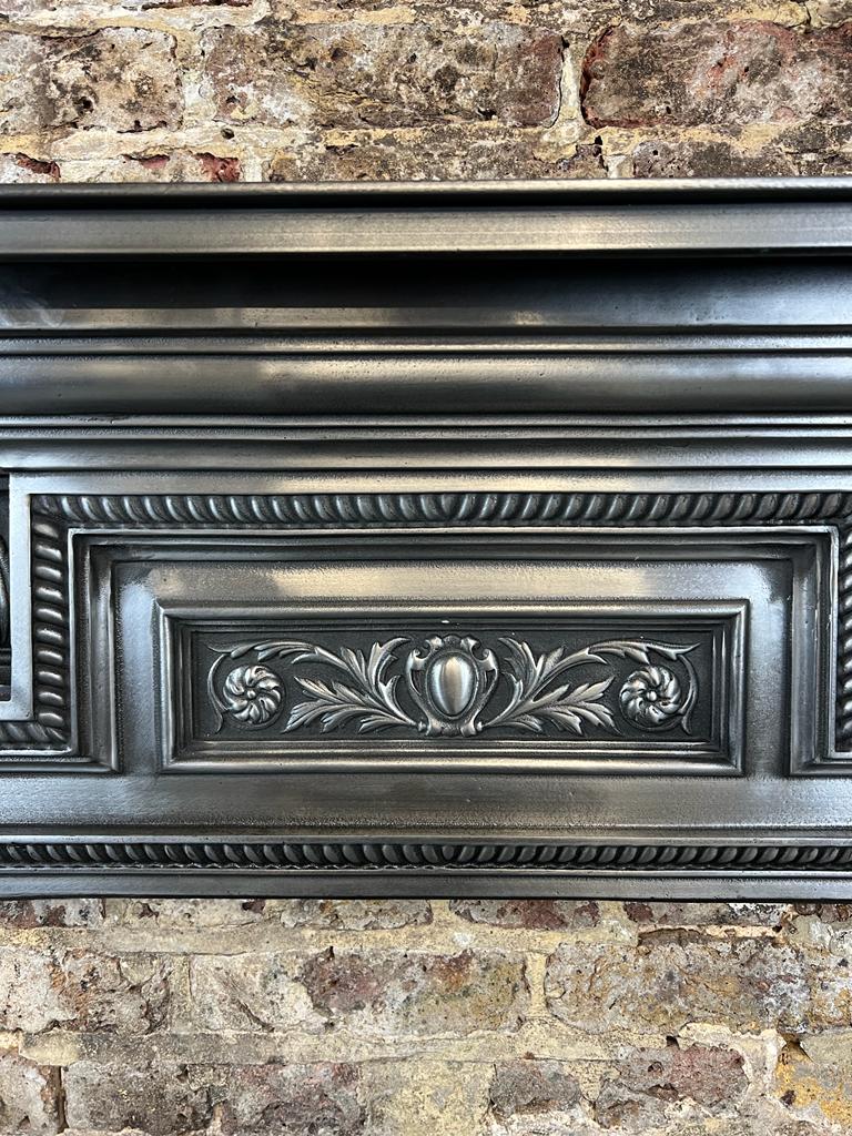 19th Century Cast Iron Fireplace Mantlepiece For Sale 9