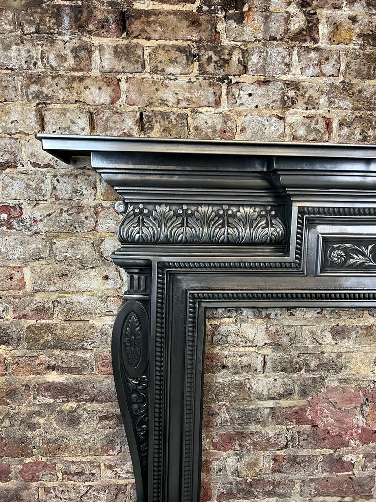 19th Century Cast Iron Fireplace Mantlepiece For Sale 12