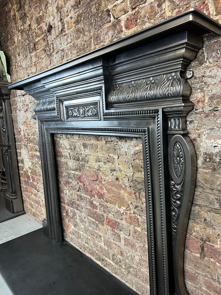 cast iron fireplace mantel