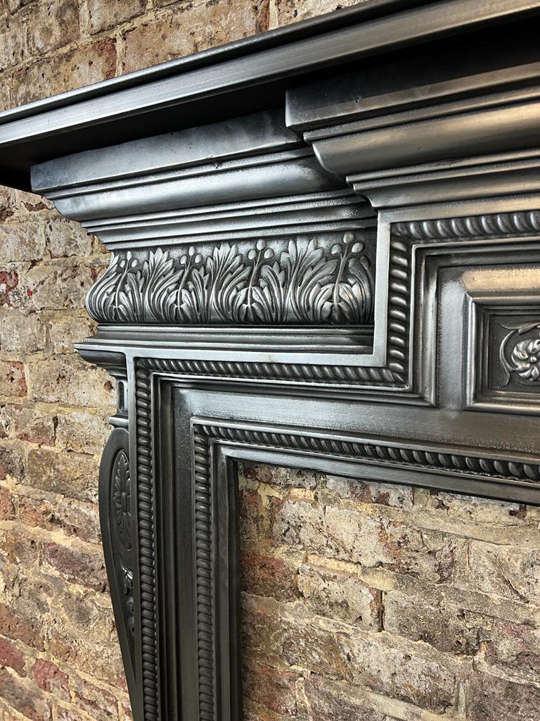 19th Century Cast Iron Fireplace Mantlepiece For Sale 2