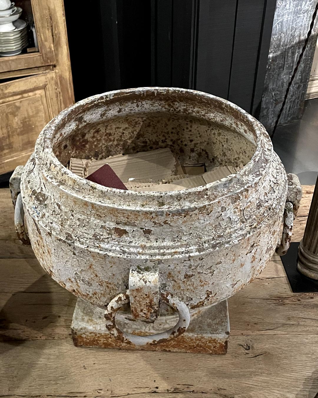 19th Century Cast Iron French Garden Urns  For Sale 2