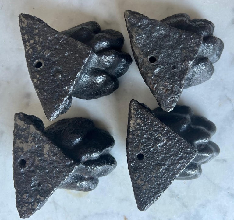 19th Century, Cast Iron Furniture Feet, Set of 2 For Sale at 1stDibs