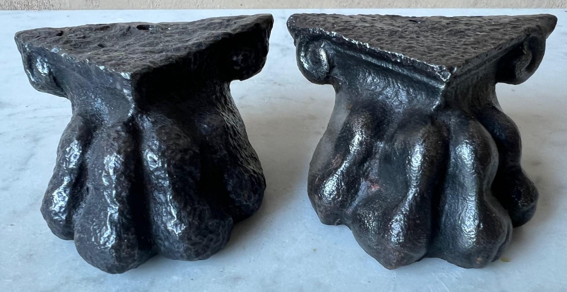 19th Century, Cast Iron Furniture Feet, Set of 2 For Sale 2