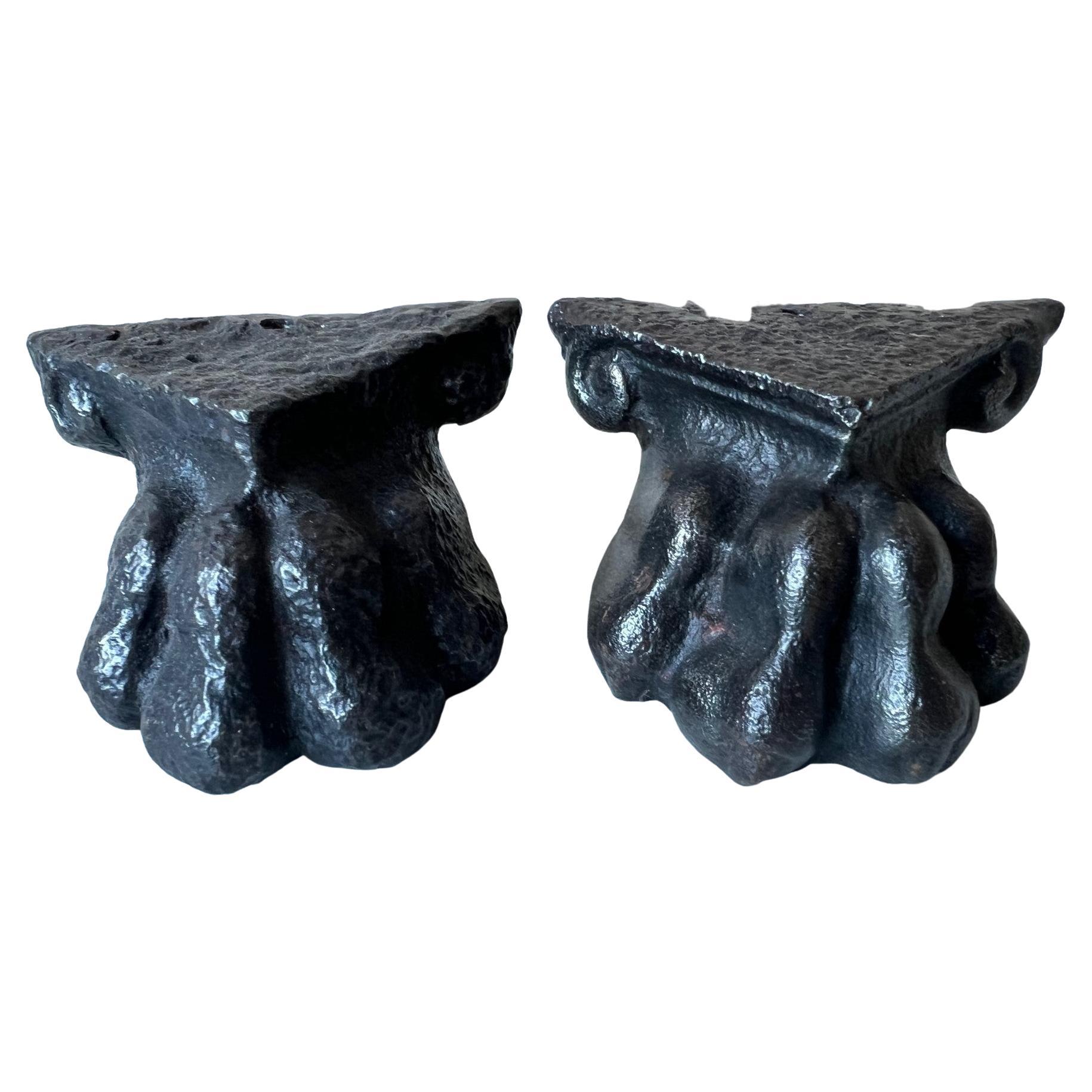19th Century, Cast Iron Furniture Feet, Set of 2 For Sale