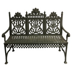 19th Century Cast Iron Garden Bench