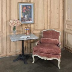 19th Century Cast Iron Granite Top Cafe Table