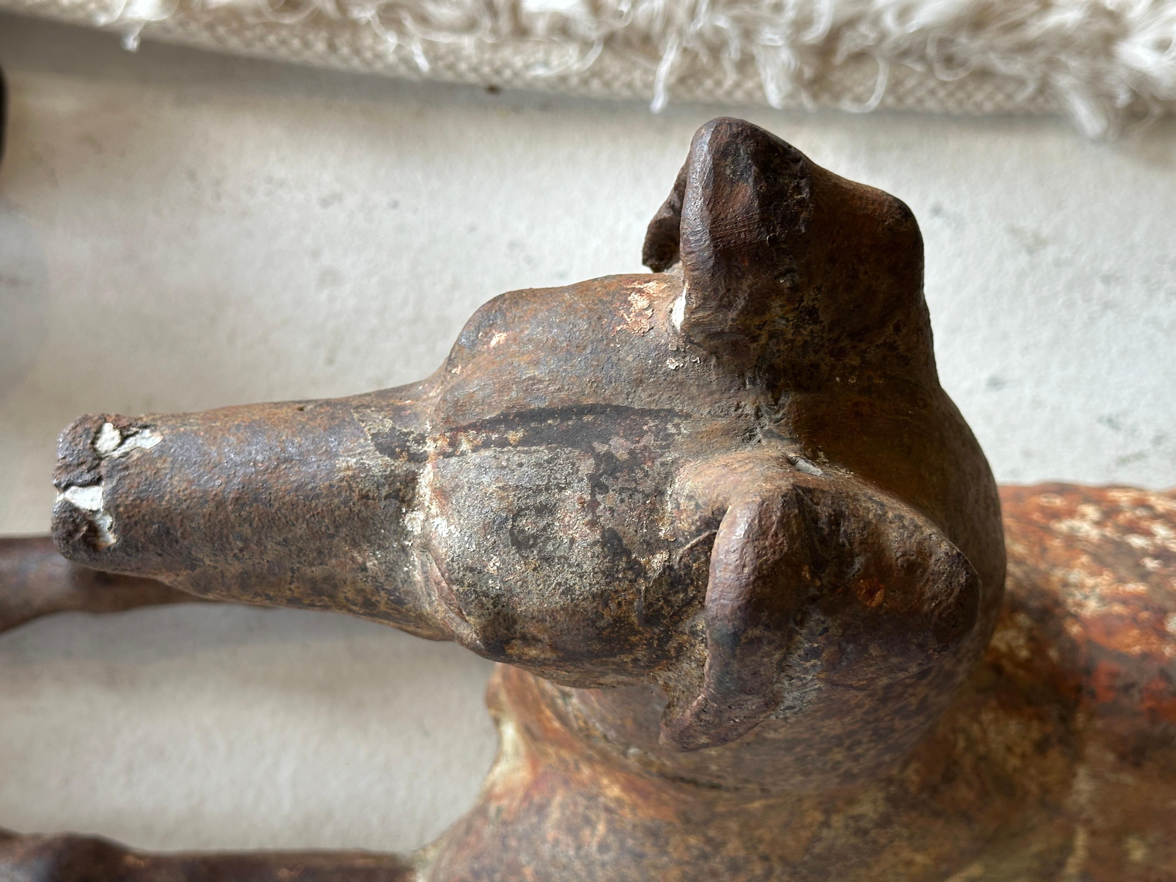 19th Century Cast Iron Greyhound Attr to J.W.Fiske For Sale 8