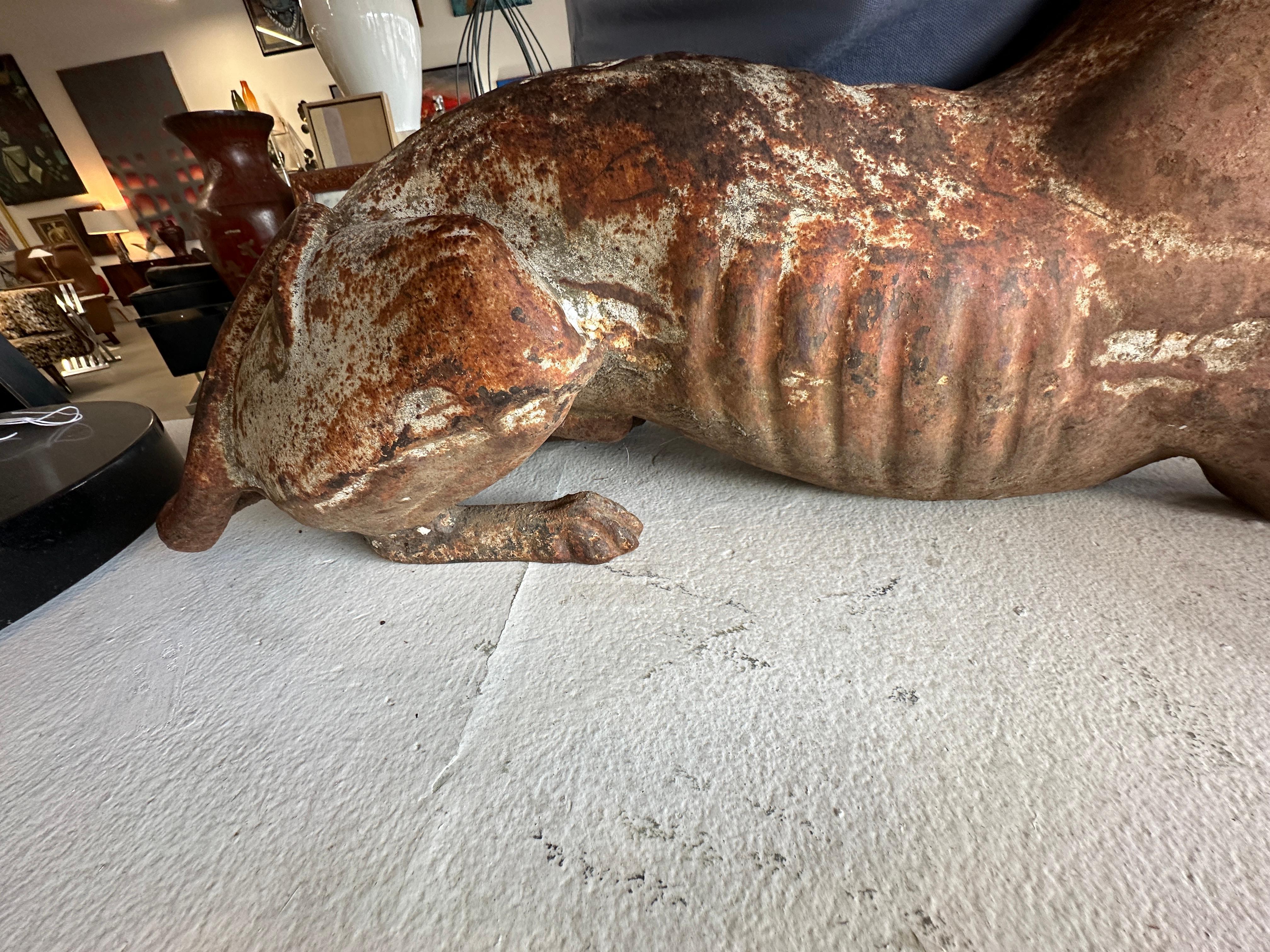 19th Century Cast Iron Greyhound Attr to J.W.Fiske For Sale 10