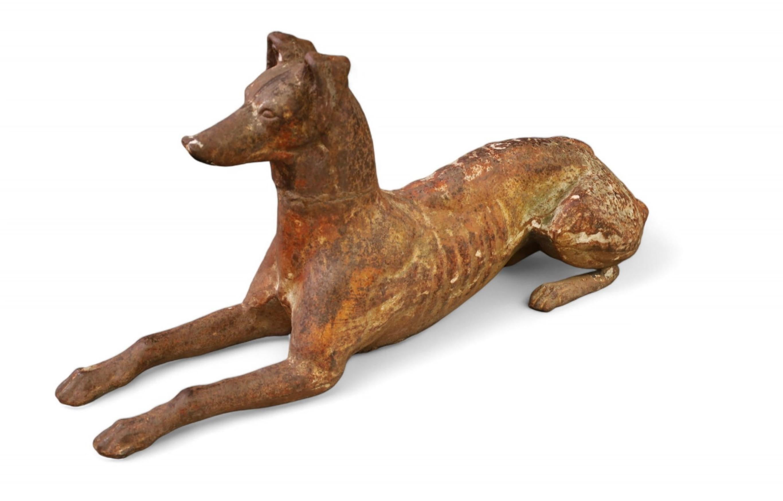 American 19th Century Cast Iron Greyhound Attr to J.W.Fiske For Sale