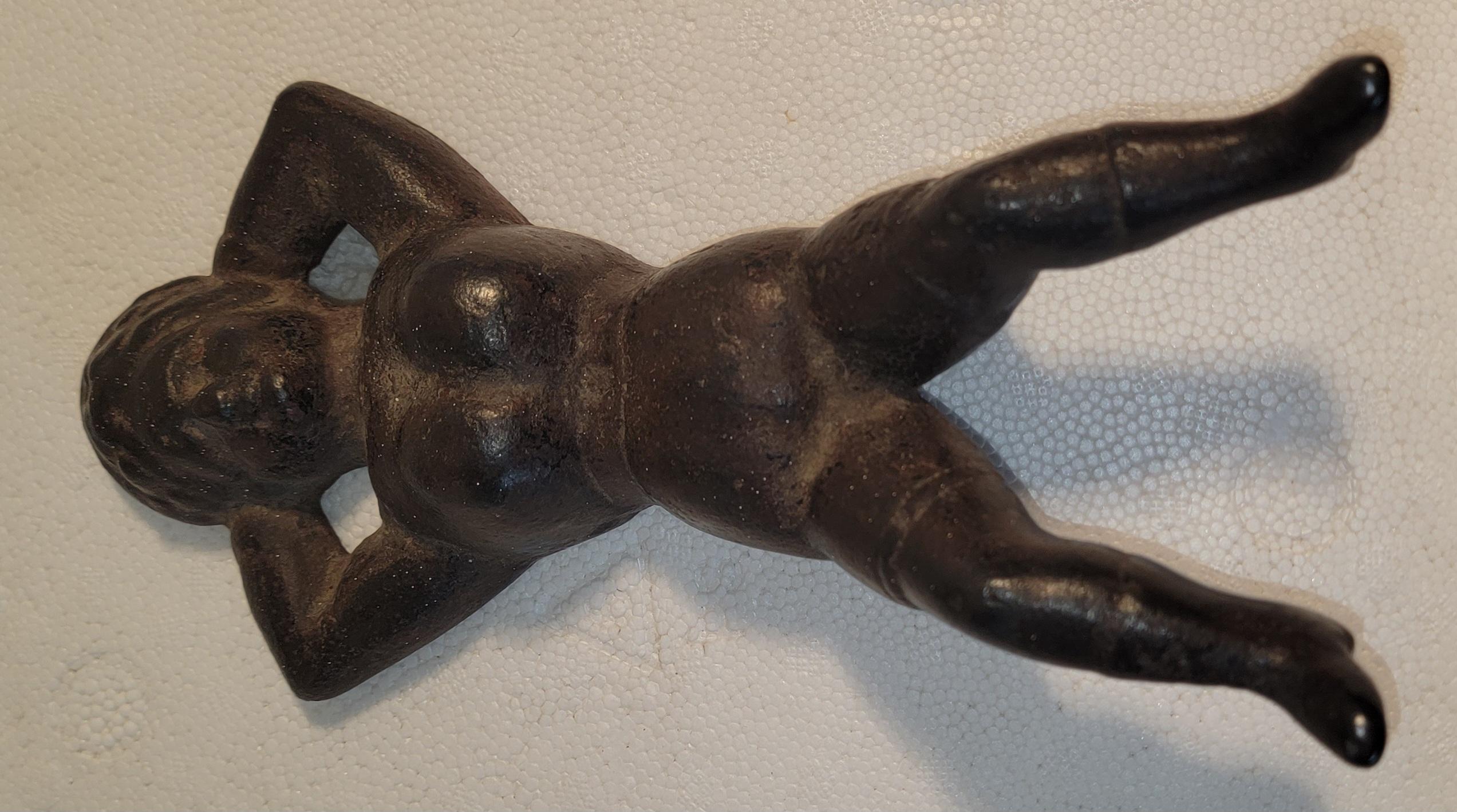 American 19th Century Cast Iron Lady Boot Jack For Sale