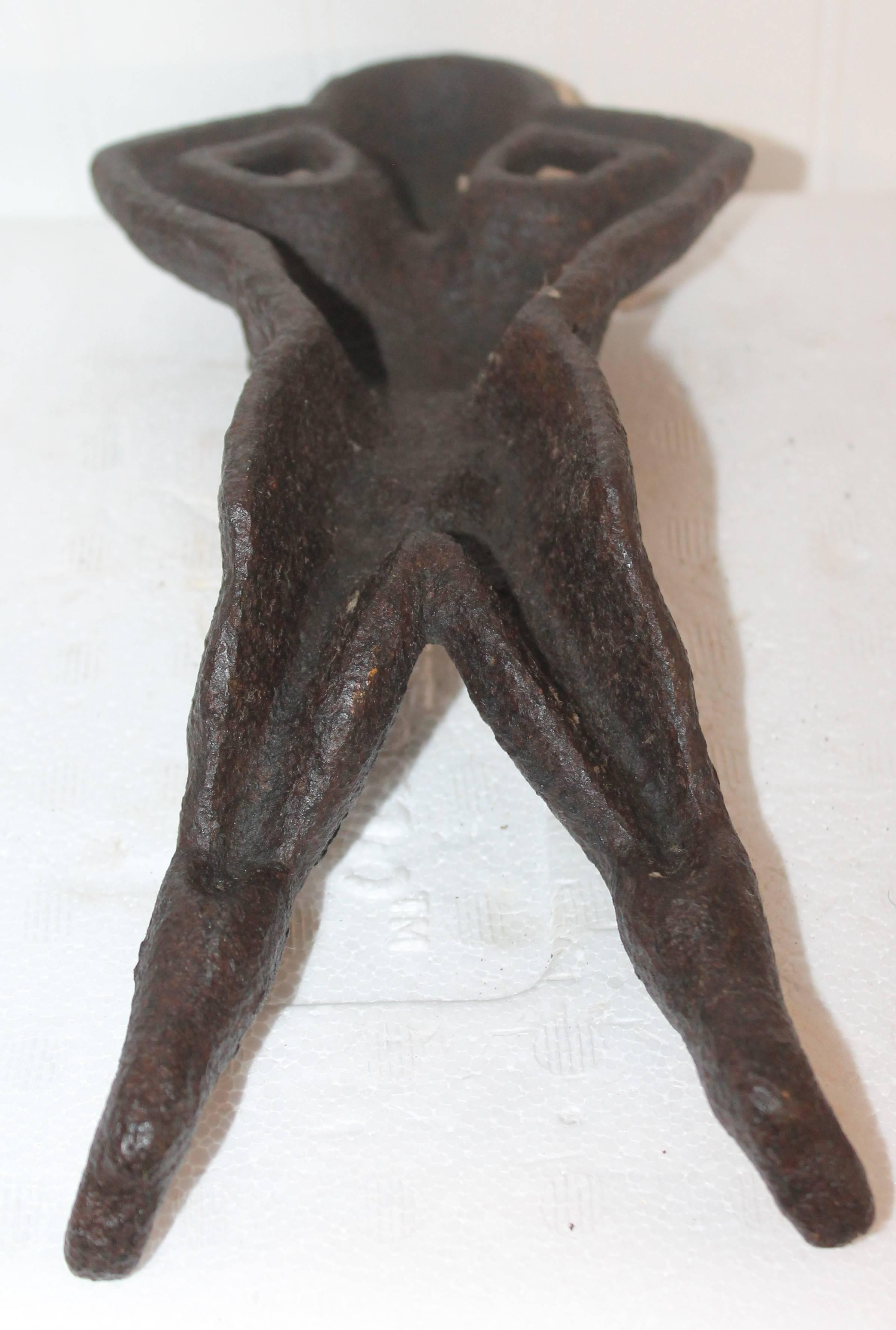 American 19th Century Cast Iron Lady Boot Jack