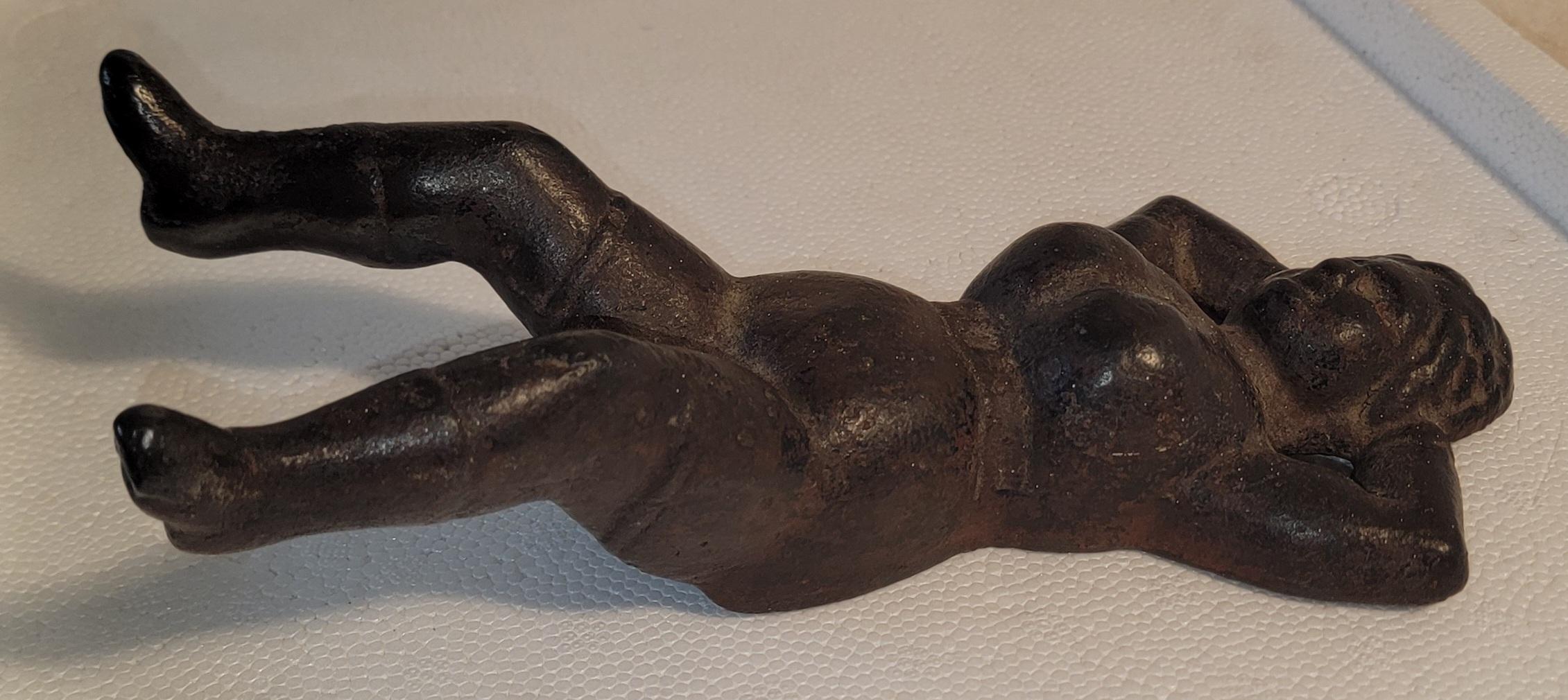 Hand-Crafted 19th Century Cast Iron Lady Boot Jack For Sale