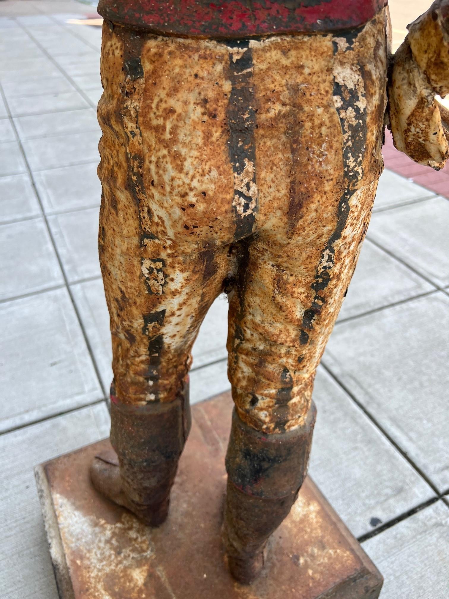 Statue de jockey de pelouse en fonte du 19e siècle en vente 6