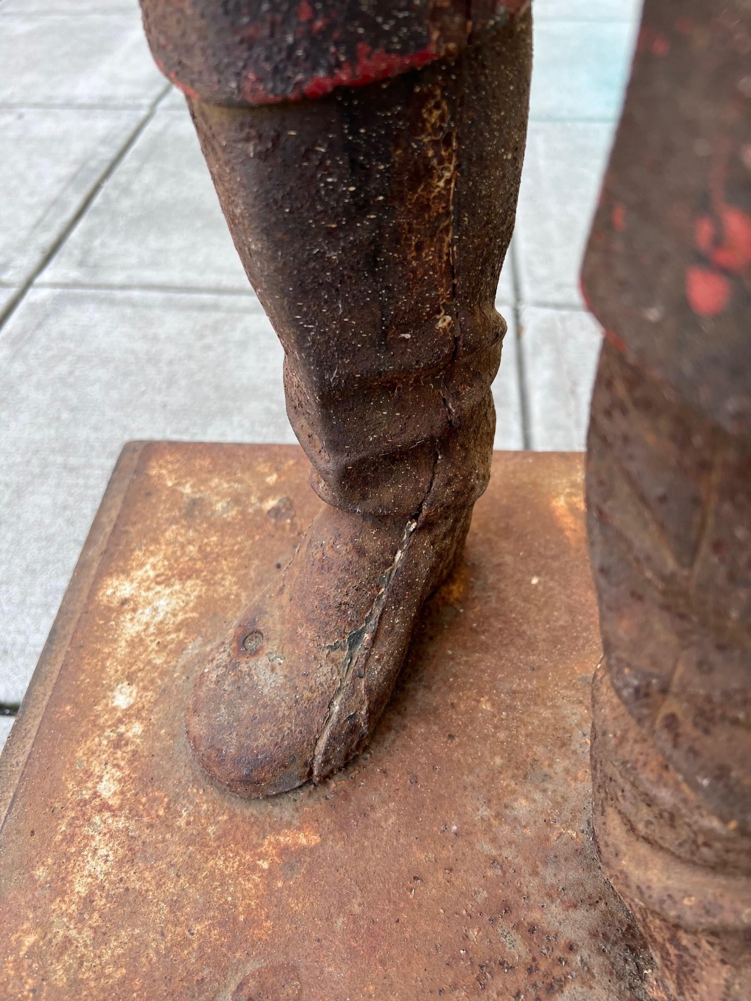 Statue de jockey de pelouse en fonte du 19e siècle en vente 7