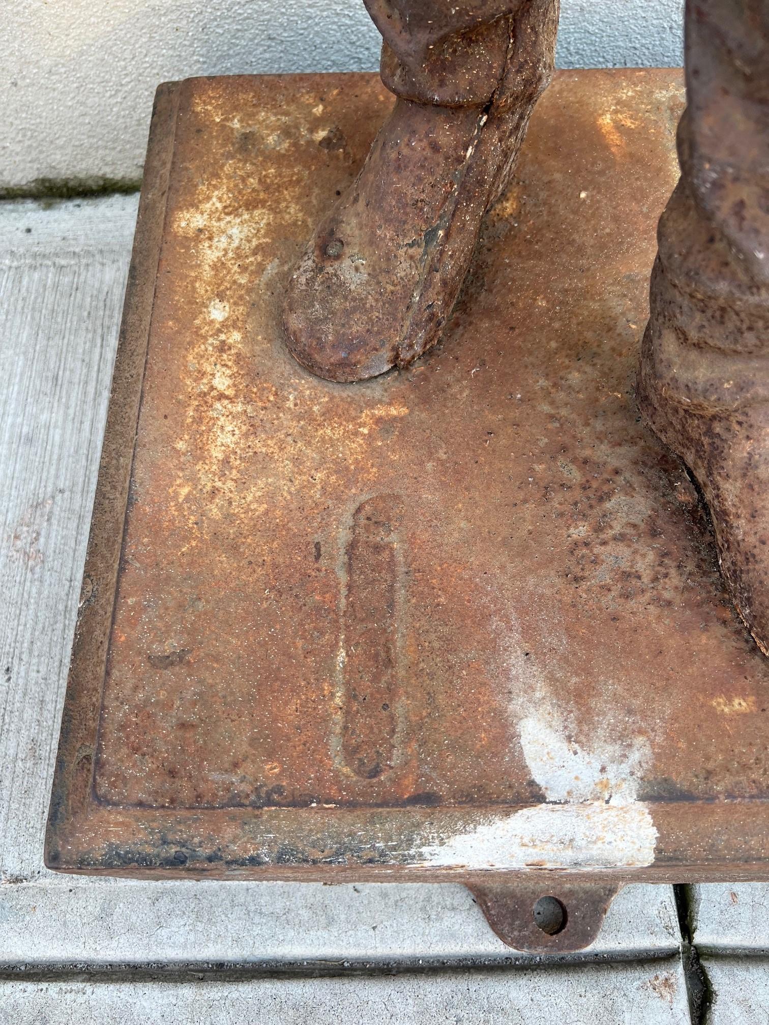 Statue de jockey de pelouse en fonte du 19e siècle en vente 1