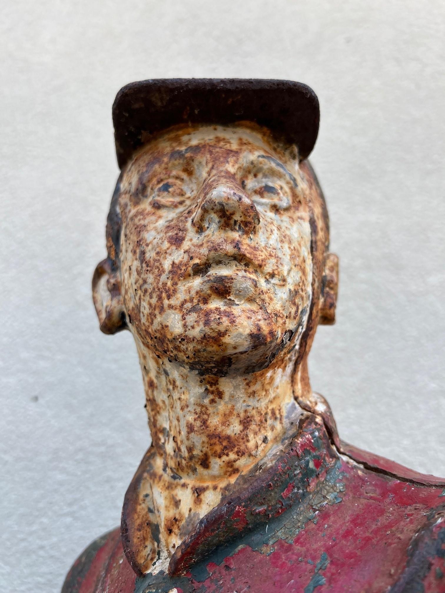 Statue de jockey de pelouse en fonte du 19e siècle en vente 2