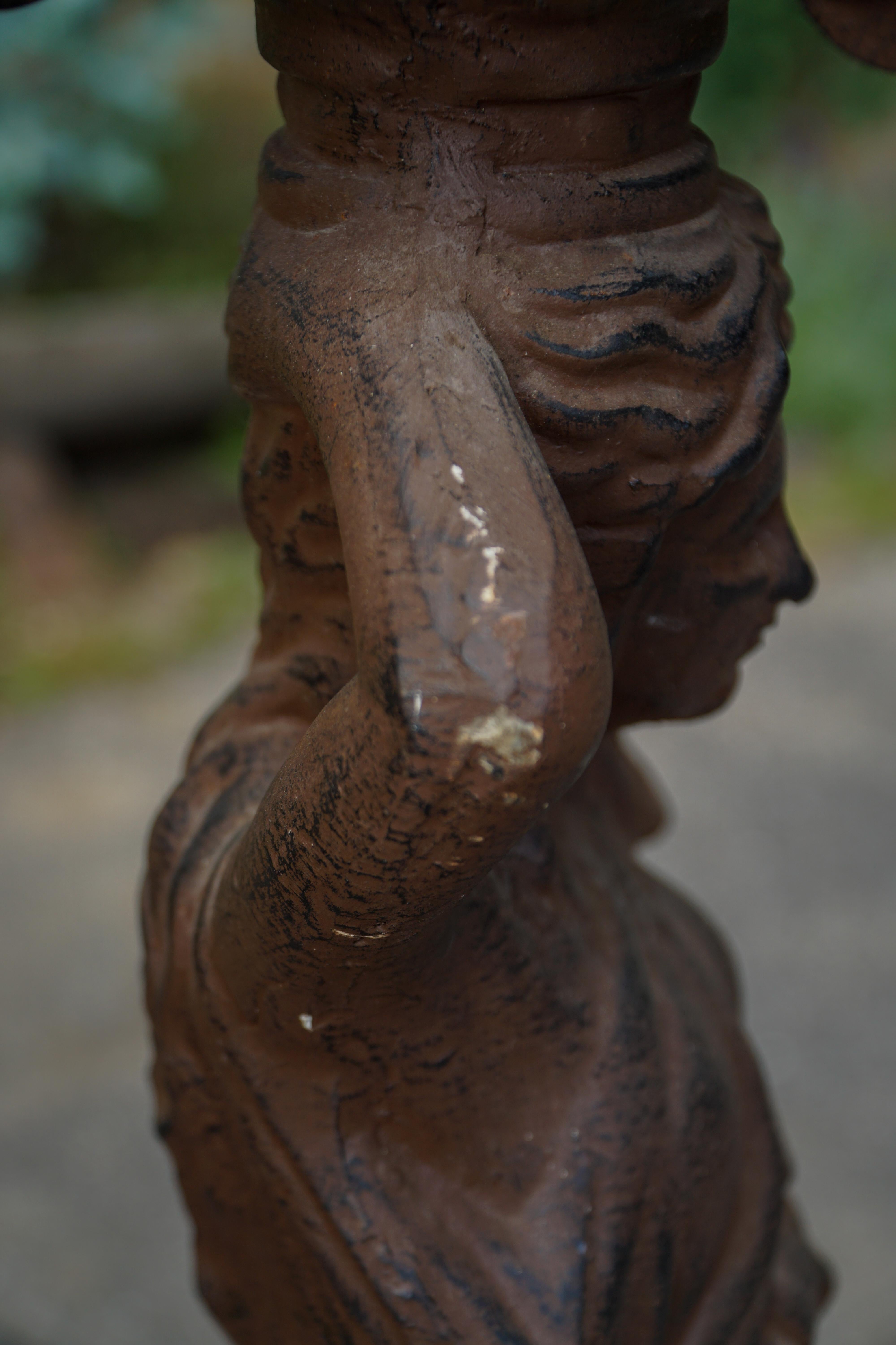 Scultura a candelabro per esterni in ghisa del XIX secolo, cinque supporti, Francia in vendita 3