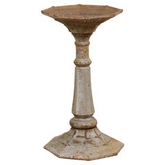 Used 19th Century Cast-Iron Pedestal Bird bath Garden Ornament