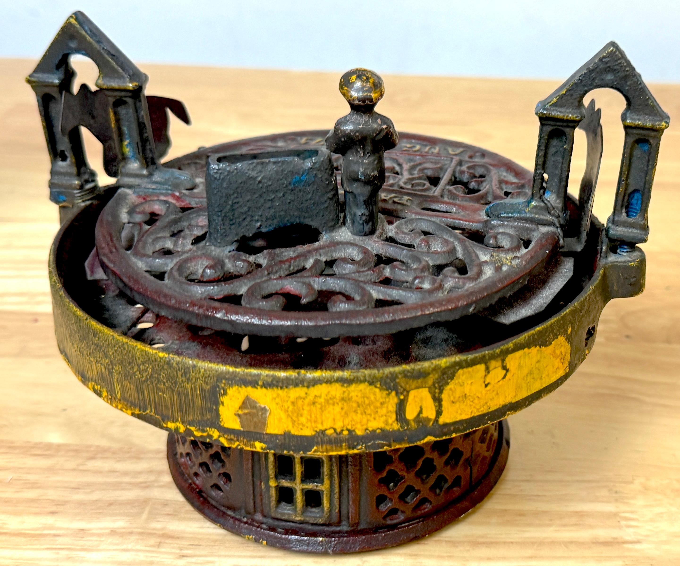 19th Century Cast Iron Race Horse Bank by J & E Stevens Co. 1871 For Sale 3