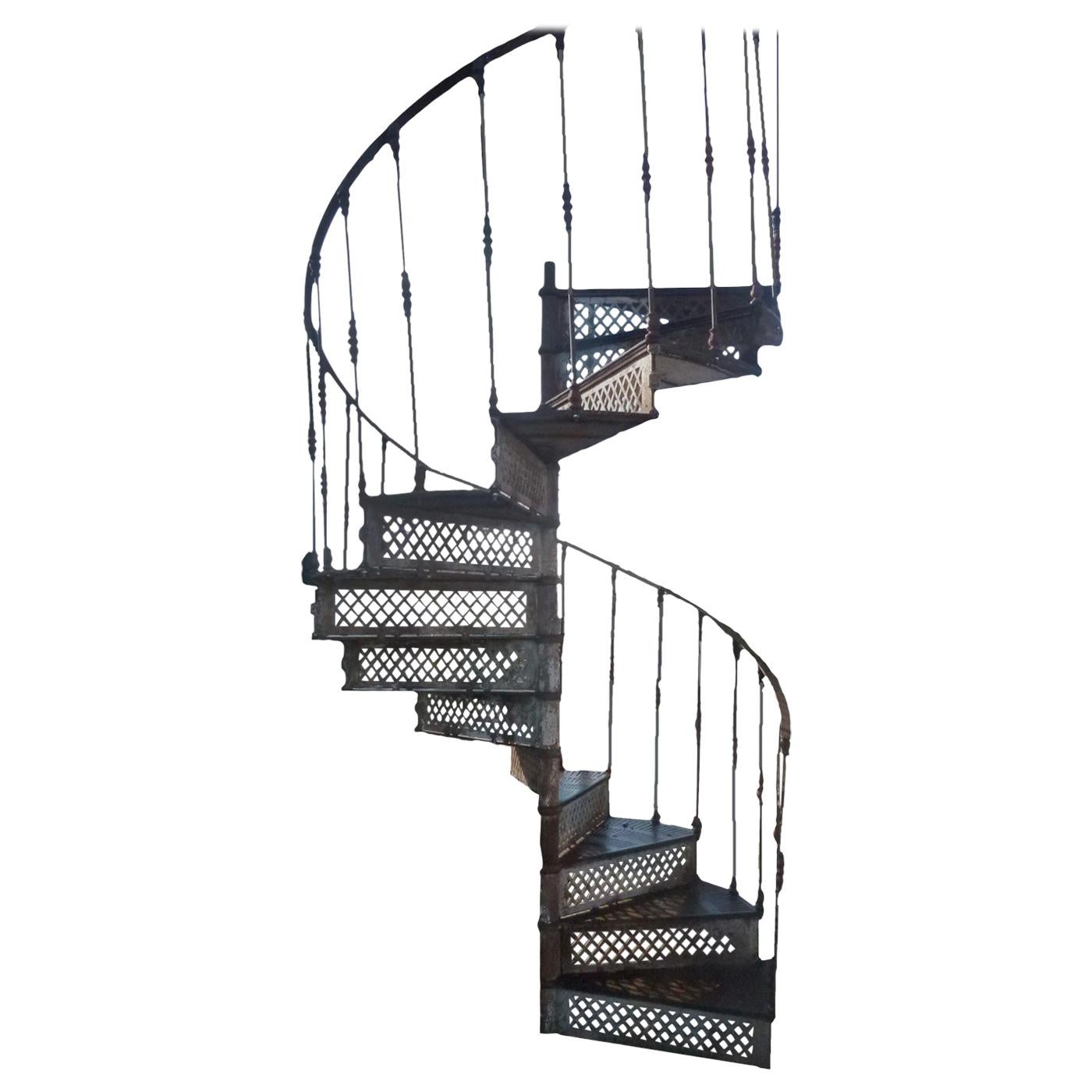 19th Century Cast Iron Spiral Staircase