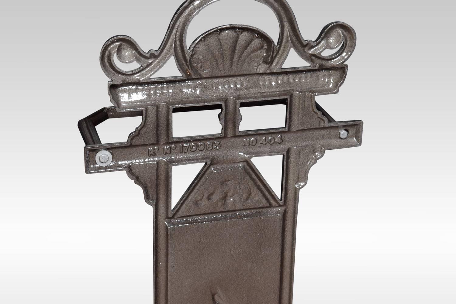 19th Century Cast Iron Stick Umbrella Stand For Sale 2