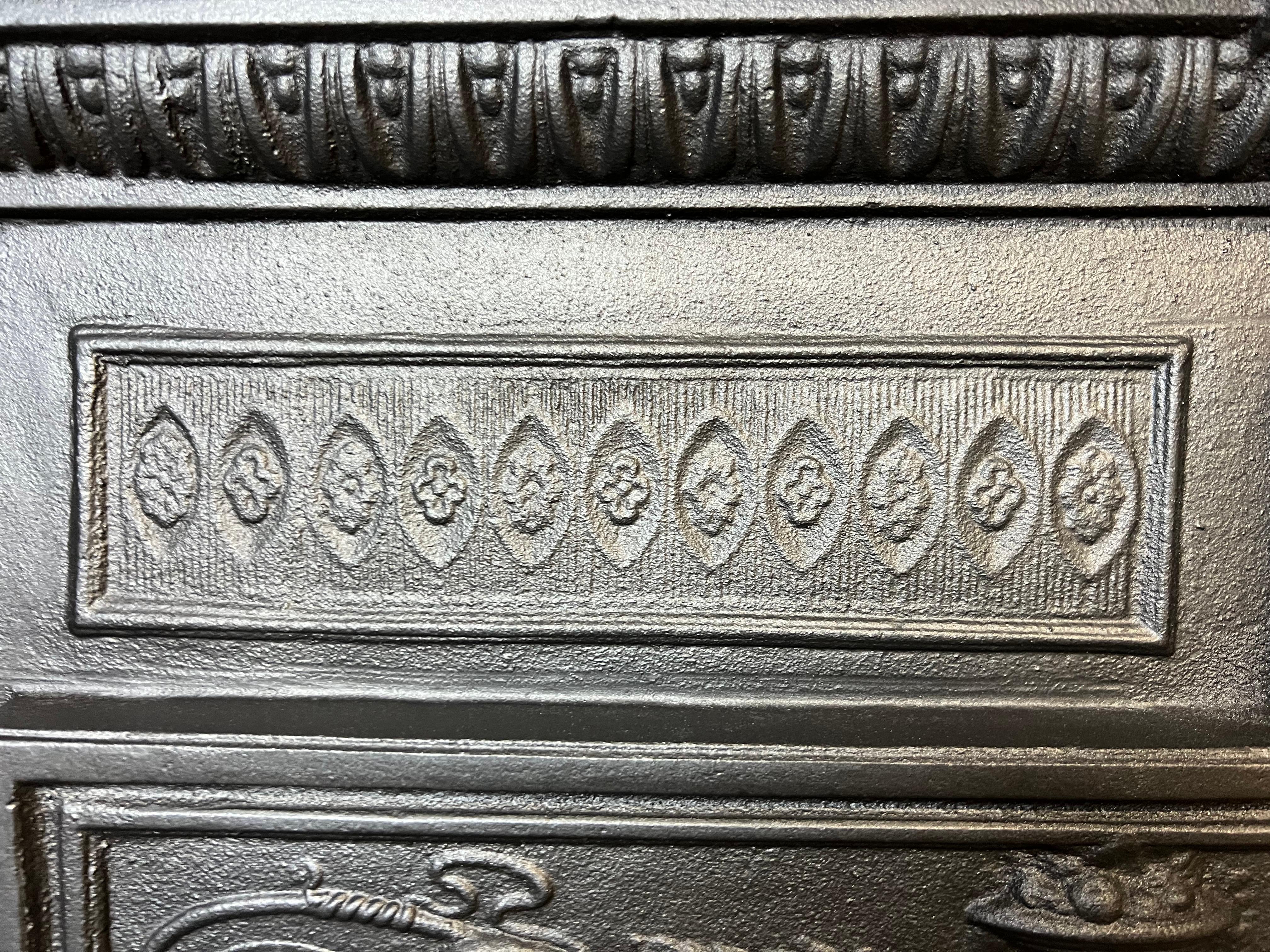 19th Century Cast Iron Tiled Fireplace Combination For Sale 5