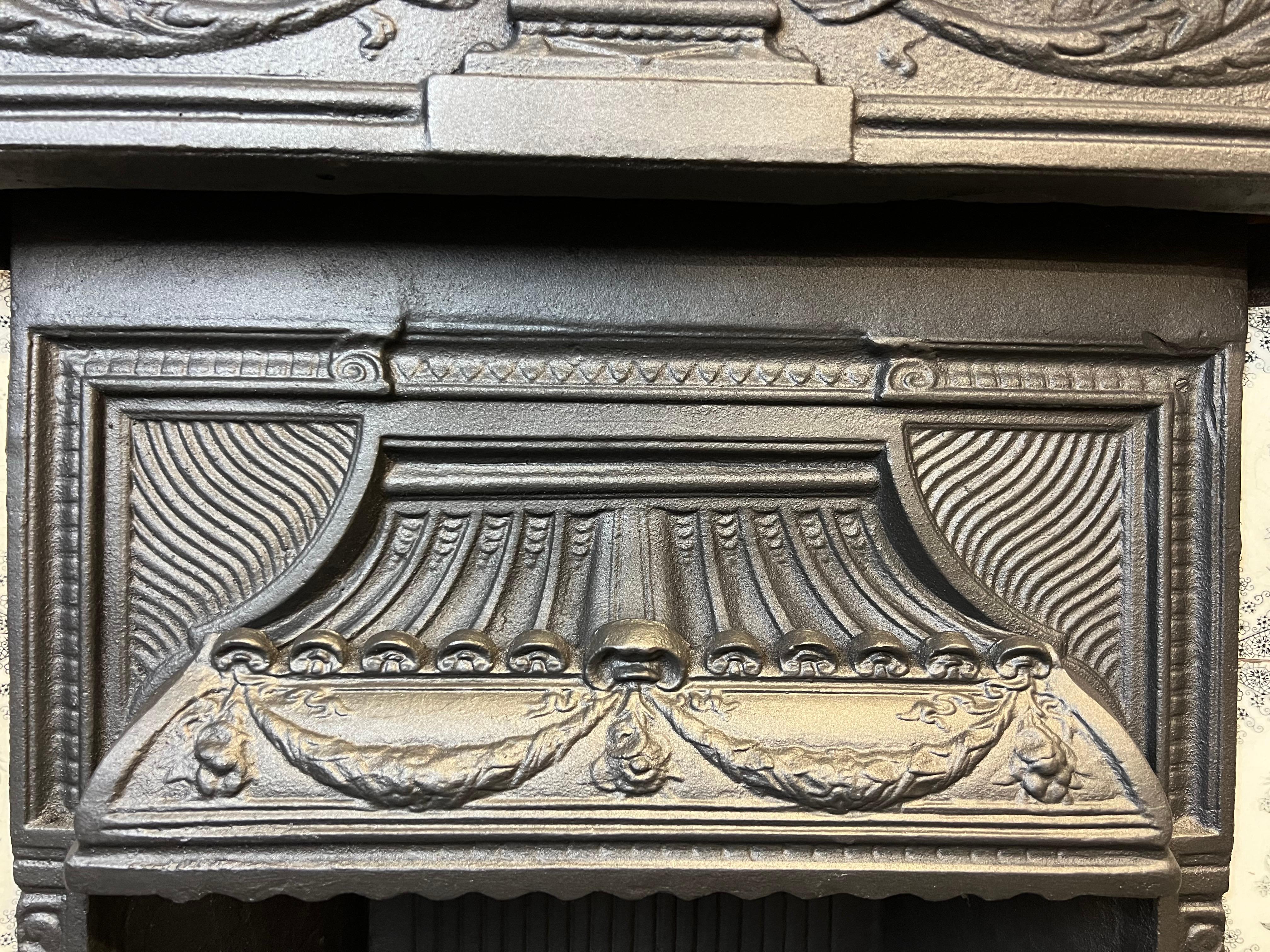 19th Century Cast Iron Tiled Fireplace Combination For Sale 2