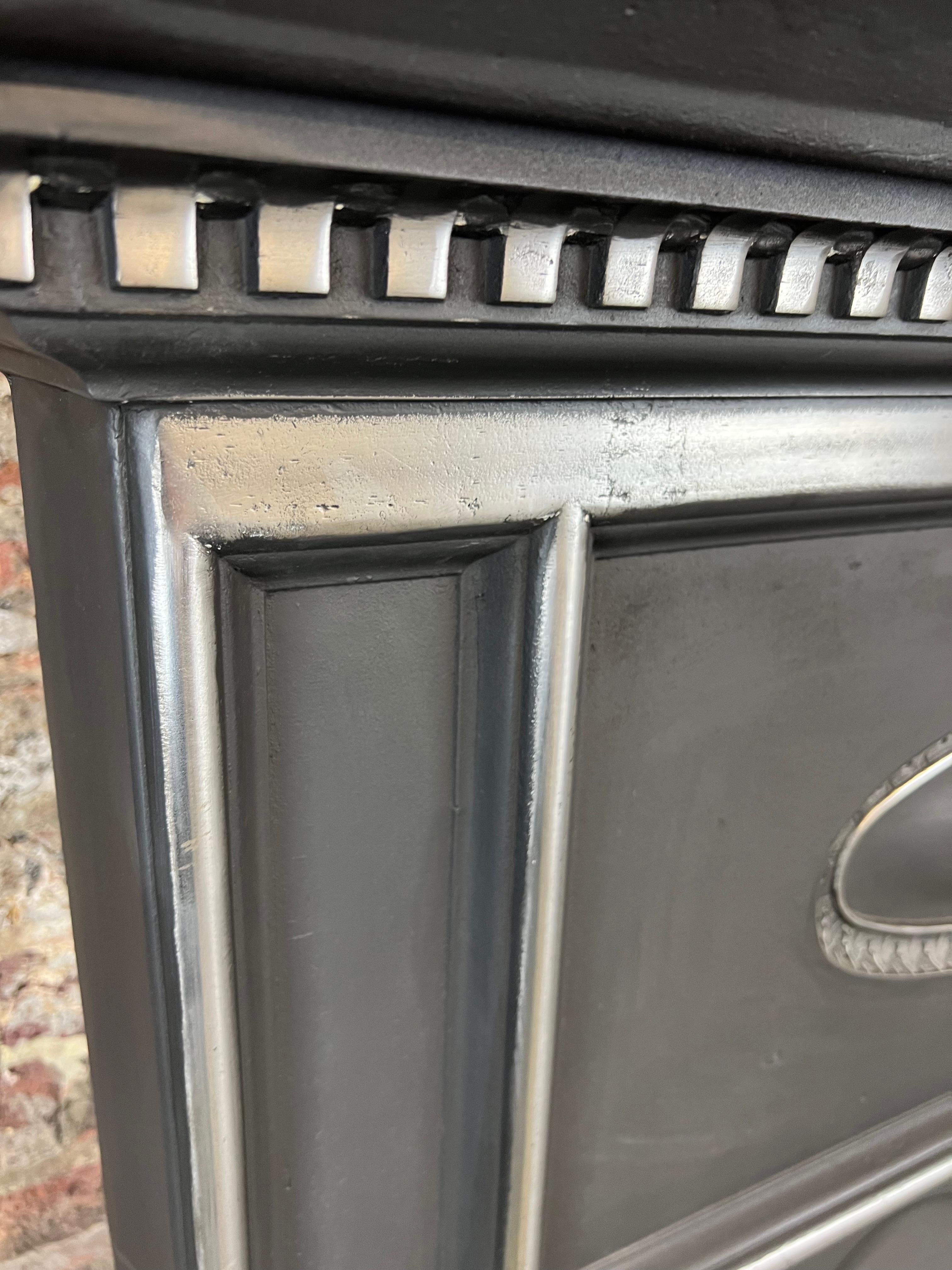 19th Century Cast Iron Tiled Fireplace 8