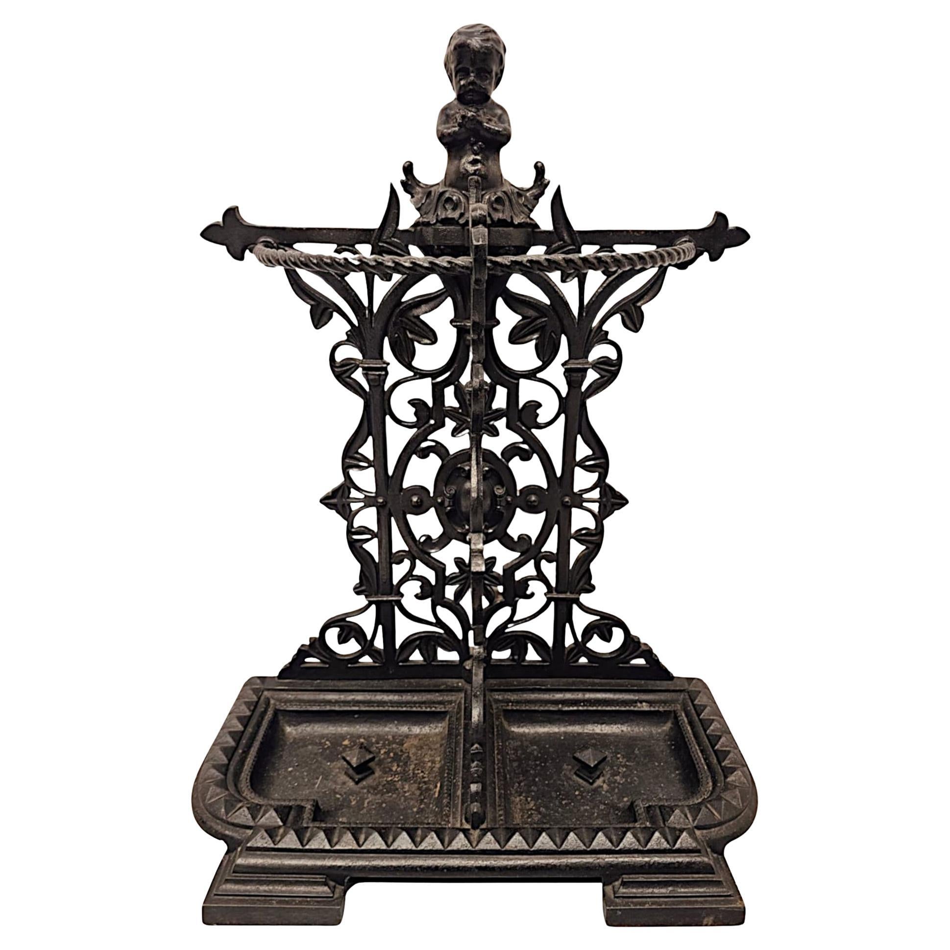19th Century Cast Iron Umbrella or Stick Stand