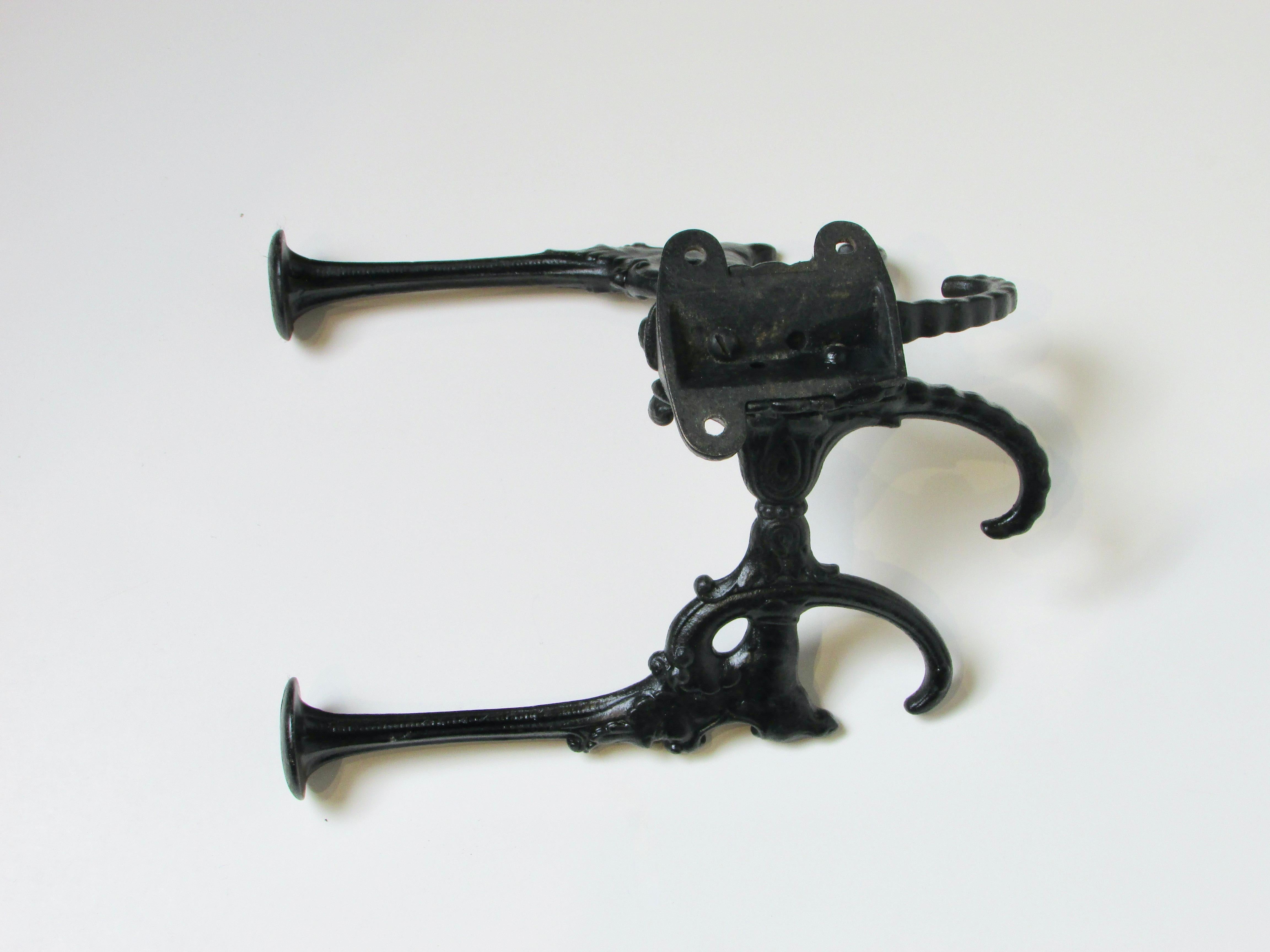 19th Century Cast Iron Wall Mounted Hat Rack With Gargoyles For Sale 8