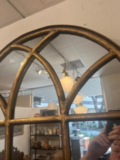 19th Century Cast Metal Trellis Mirror