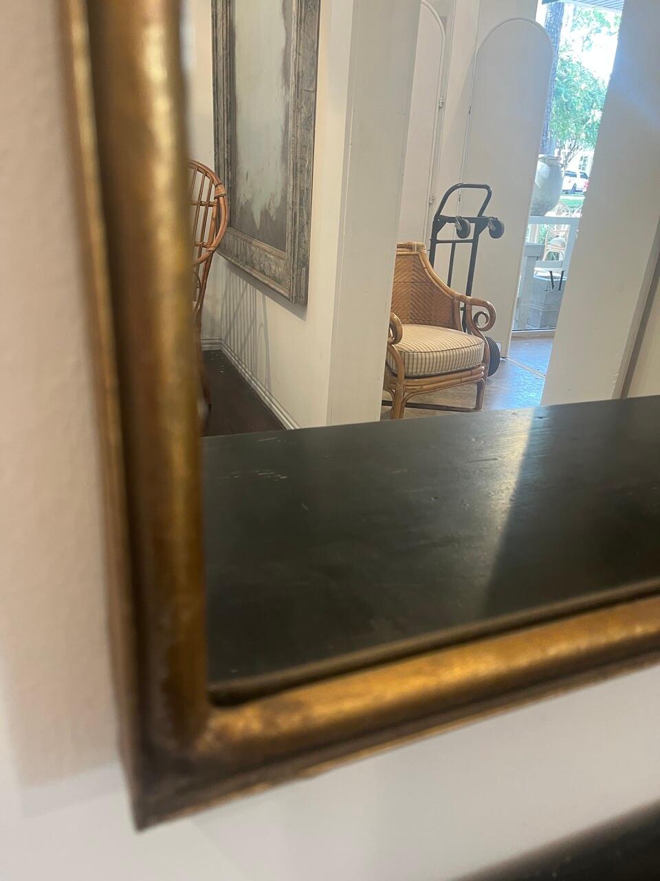Doré Miroir treillis en métal moulé du 19e siècle en vente