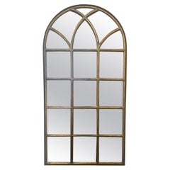 Miroir treillis en métal moulé du 19e siècle