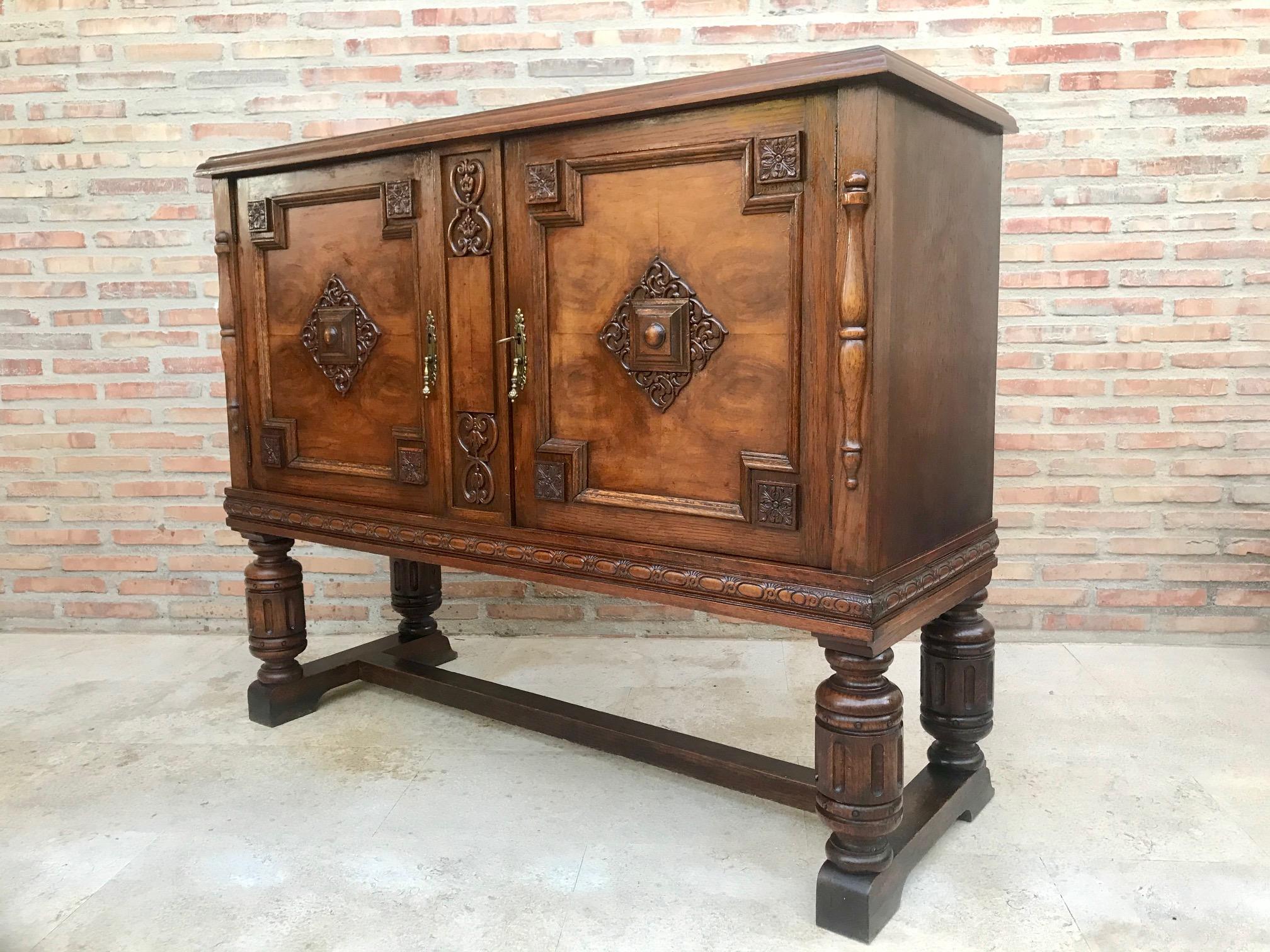 Spanish Colonial 19th Century Catalan Spanish Buffet with Two Doors For Sale