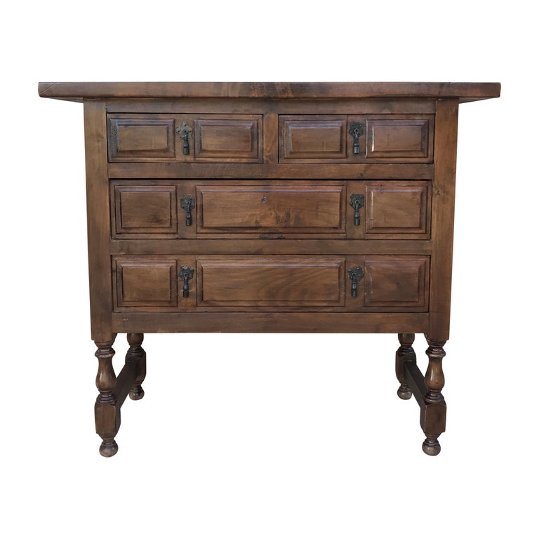 19th Century Catalan Spanish Walnut Console Sofa Table Four