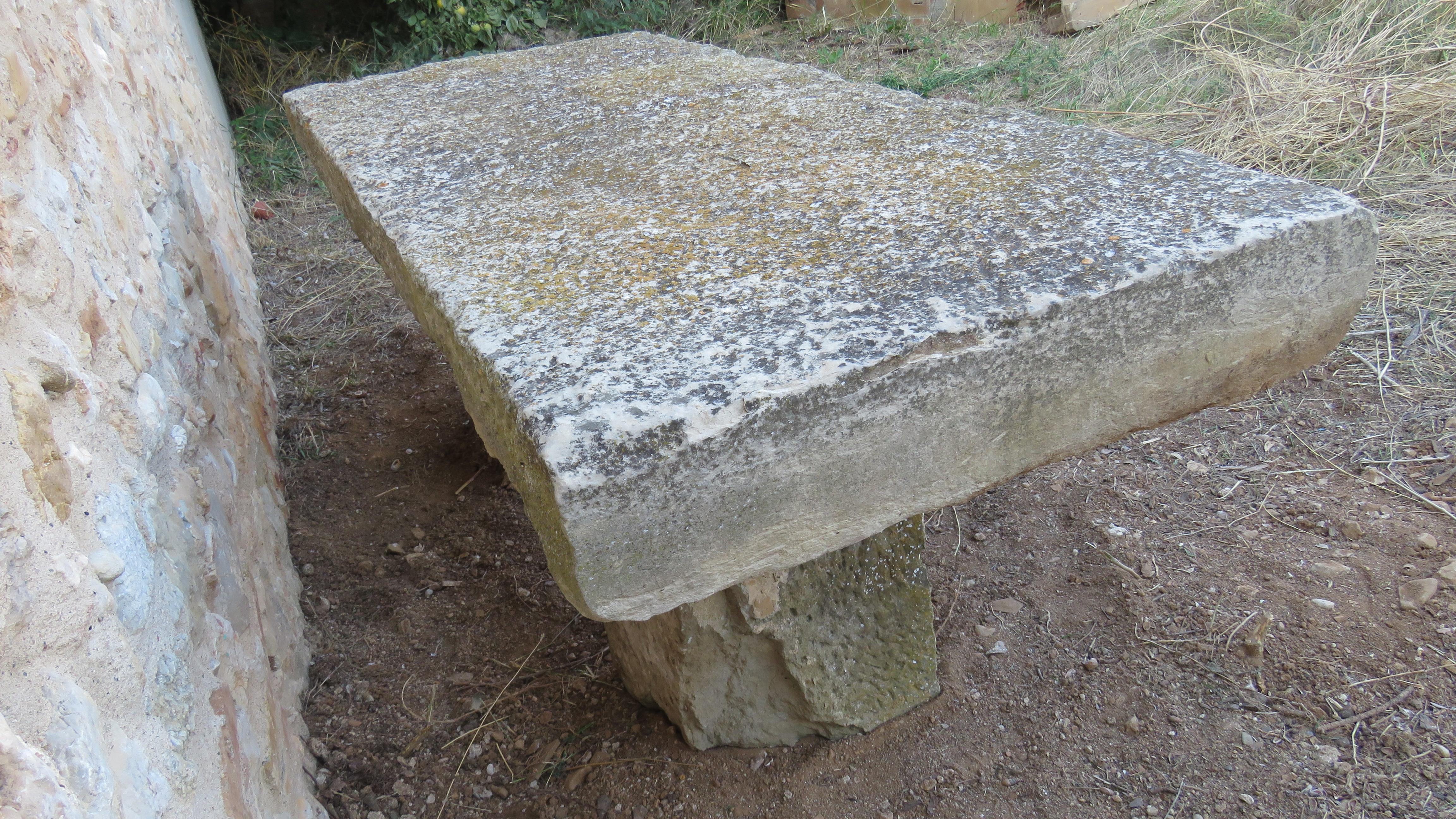 Hand-Crafted 19th Century Catalonian Stone Table For Sale