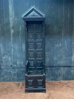 19th Century Cathedra Seat In Oak