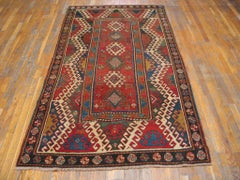 19th Century Caucasian Bordjalou Kazak Carpet ( 4'3" x 7'5" - 130 x 226 )