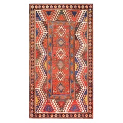 Tappeto caucasico Bordjalou Kazak del XIX secolo ( 4'3" x 7'5" - 130 x 226 )