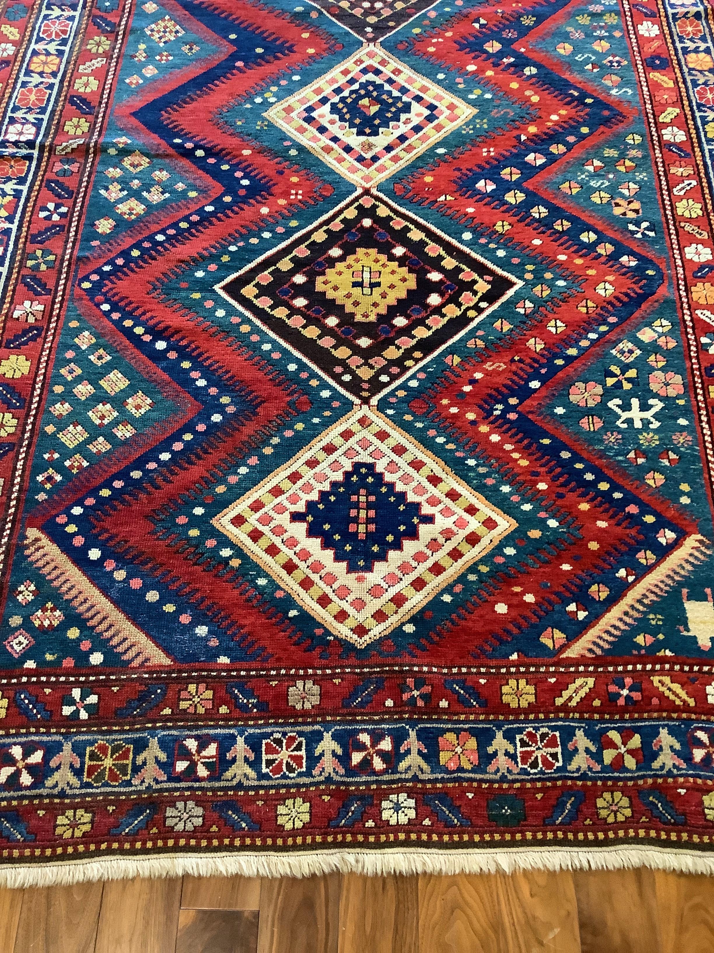 19th Century Caucasian Bordjalou Kazak Rug For Sale 2