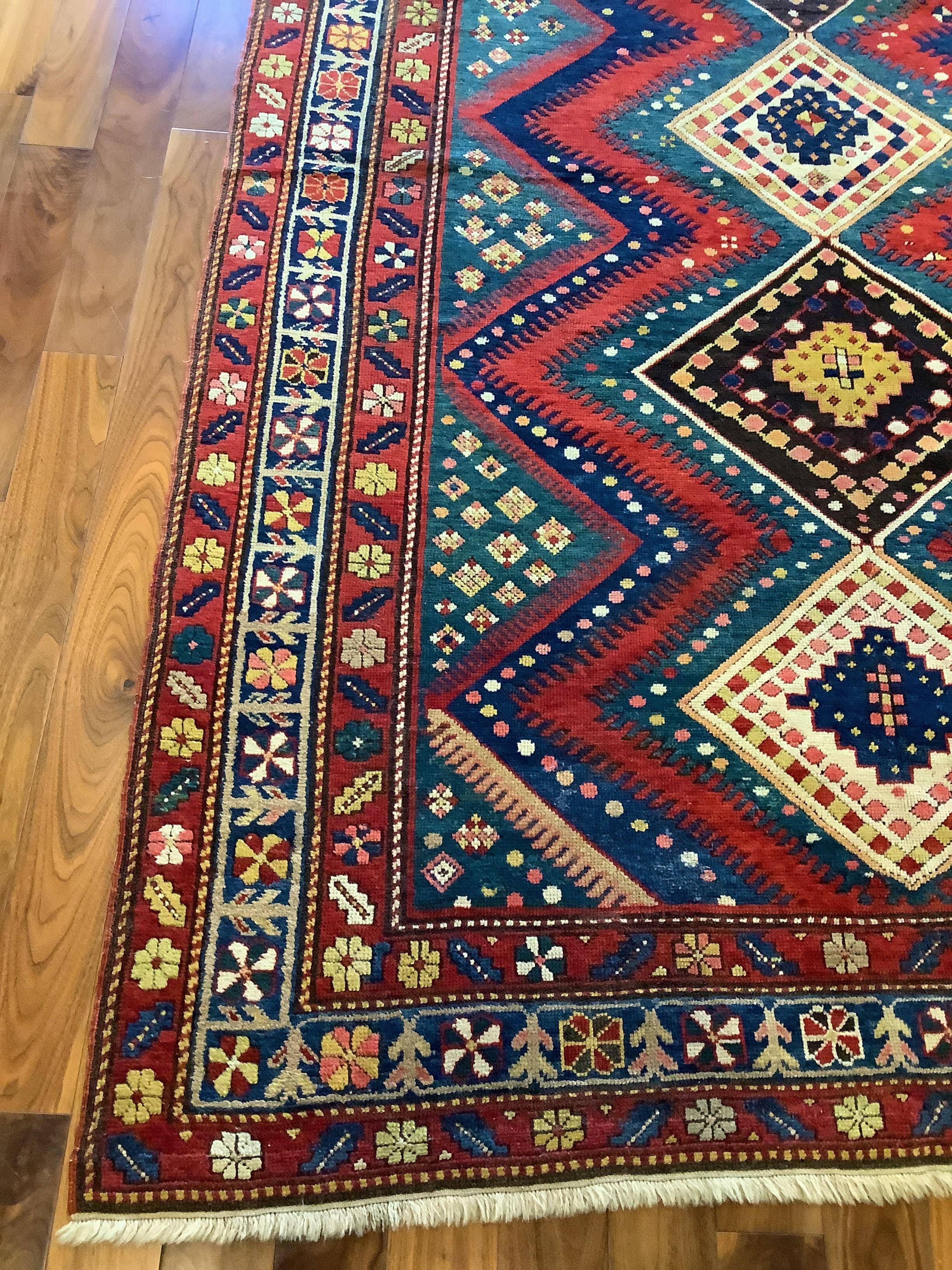 19th Century Caucasian Bordjalou Kazak Rug For Sale 3